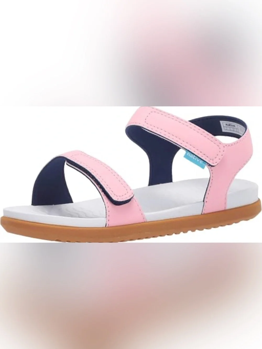 Native Kids Pink and Navy Eva Strap Sandals stock (19)